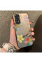 غطاء حماية من السيليكون غير قابل للكسر متوافق مع Redmi Note 11، مزود بنمط زهرة جميلة مطبوع، يمتص الصدمات ويحمي من الصدمات