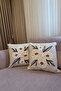 Punch Embroidered Modern Design Decorative 2-Piece Throw Pillow Cover Embroidered Linen 43X43 cm - 5