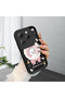 Infinix Hot 40/40 Pro Compatible Silicone Material Shockproof Black Color Case Cute Cat