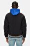 Crocker Black Printed Embroidered Loose Fit Men's College Coat - 4
