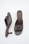 Women's Heeled Sandals Bitter Brown Skin - 3