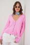 Firfir Detailled V-Neck Tricot Sweater Beige *Regular Fit*