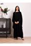Nida fabric closed abaya with bahraini cut