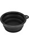 5-in-1 Multifunctional Dog Collar with Water Bowl, Food Bowl, and Bag Compartment - Fixed Strap - Black - 4