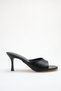 Women's Heeled Sandals Black Skin - 6