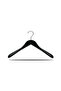 Wooden M023 40cm Women's Jacket, Coat Hanger Black Color 4 Pieces - 2