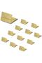 12-Pack Gold Table Number Holders, Metal Place Card & Picture Stands with Storage Box
