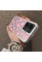 Redmi 13 Compatible Hard Acrylic Back Silicone Edge Lens Protection Case Heart Pattern - 3