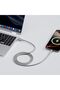 FLEXIX USB-A to USB-C Braided Cable 1m, Nylon Braid, 10K+ Bend Lifespan, Data Transfer, Titanium - 4