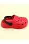 Solid Color Back Strap Closure Clogs - Red - 4