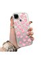 Realme C15 Compatible Hard Acrylic Back Silicone Edge Lens Protection Case Heart Pattern