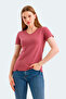 Vivek Women's V-Neck Rose T-Shirt - 7