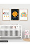 Sky Themed 3 Piece Wooden Framed Painting Act