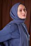 Denim Blue Plain Luna Cotton Shawl