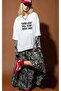 Pinterest Girl Oversized White T-Shirt with Printed Text - 3