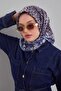 وشاح من الحرير والقطن بنمط الفهد المختلط باللون الفيروزي