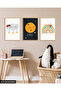 Sky Themed 3 Piece Wooden Framed Painting Act - 3
