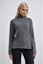 Turtleneck Soft Knitwear Fabric Striped Sweater 1403 - 3