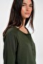 Khaki Faded Effect Flared Long Sleeve Tshirt - 2