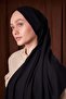 Black Plain Luna Cotton Shawl - 4
