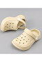 Solid Backstrap Closure Clogs - Cream - 2
