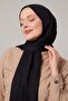 Black Viscose Modal Plain Shawl - 2