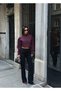 Women's Burgundy Elastic Waist Crop Shirt Yel221784 - 2