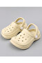 Solid Backstrap Closure Clogs - Cream - 4