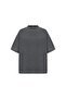 Anthracite Washed Mock Neck Oversized Tshirt - 2