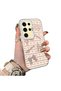 Samsung Galaxy S24 Ultra Compatible Hard Acrylic Back Silicone Edge Lens Protection Case Knot Pattern