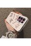 Samsung Galaxy S22 Ultra Compatible Hard Acrylic Back Silicone Edge Lens Protection Case Knot Pattern - 3