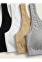 Economical 4-Piece Pack 95% Cotton Padded Bralette Set - "Like Nothing" Daily Comfort with Thick Straps - 8