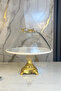 Gold Footed Porcelain Plate with Glass Lid for Cakes - 2
