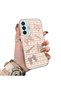 Samsung Galaxy M15 Compatible Hard Acrylic Back Silicone Edge Lens Protection Case Knot Pattern