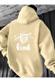 سويت شيرت للجنسين من Bay/ KIND بطباعة خلفية قصة فضفاضة بغطاء رأس