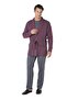 Men's 3-Piece Long Sleeve Cotton Pajama Set Striped Robe Boxed Groom Dowry Set