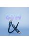 FLEXIX 60W USB-C to USB-C Braided Cable 1m, Laptop Compatible, 10K+ Bend Lifespan, Data Transfer - 3