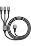 SYNCX TRIO 3-in-1 Braided Cable 1.2m, USB-A to Micro/USB-C/Lightning Charging Cable - 2