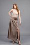Women's Winter Orange Royal Plaid Slit Skirt Plaid Premium Maxi Skirt Stylish Daily Casual 6831