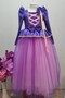 Rapunzel Costume & Girls' Birthday Dress & Rapunzel Long-Sleeved Long-Skirted Evening Dress - 3
