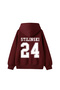 Stilinski Printed Oversized Unisex Claret Red Hoodie