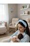 Blue Floral Pearl Detailed Luxury Maternity Crown – Special Design Birth Album Accessory
