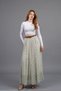 Women's Winter Stone Tulle Chiffon Lined Maxi Skirt Stylish Daily Comfortable 6857 - 4