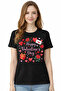 Happy Valentines Day Print Detailed Basic T-Shirt