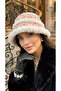 Women's Wool Textured Plush Detailed Bucket Hat - 2