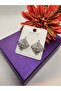 Zircon Stone Inlaced Woven Model Square Steel Earrings - 3