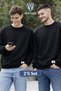 Oversized Sweatshirt Set of 2, 100% Cotton, 3 Yarns, Unisex, Daily Use - 7
