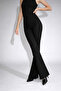 Falena Pure Form Knitwear Jacquard Pants, Black, High Waist, Wide Leg, Knitted Pattern - 4