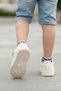 Beige Kids Velcro Laceless Sneakers Sports Shoes 015Nav - 7
