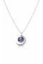 Sagittarius Silver Color Necklace with Crescent Moon Figure Chain Necklace